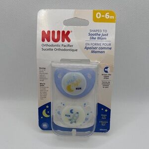 NUK 0-6M Two Orthodontic Pacifier Set in Blue Silicone BPA Free